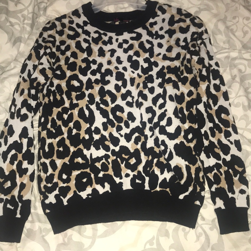 cheetah print sweater
